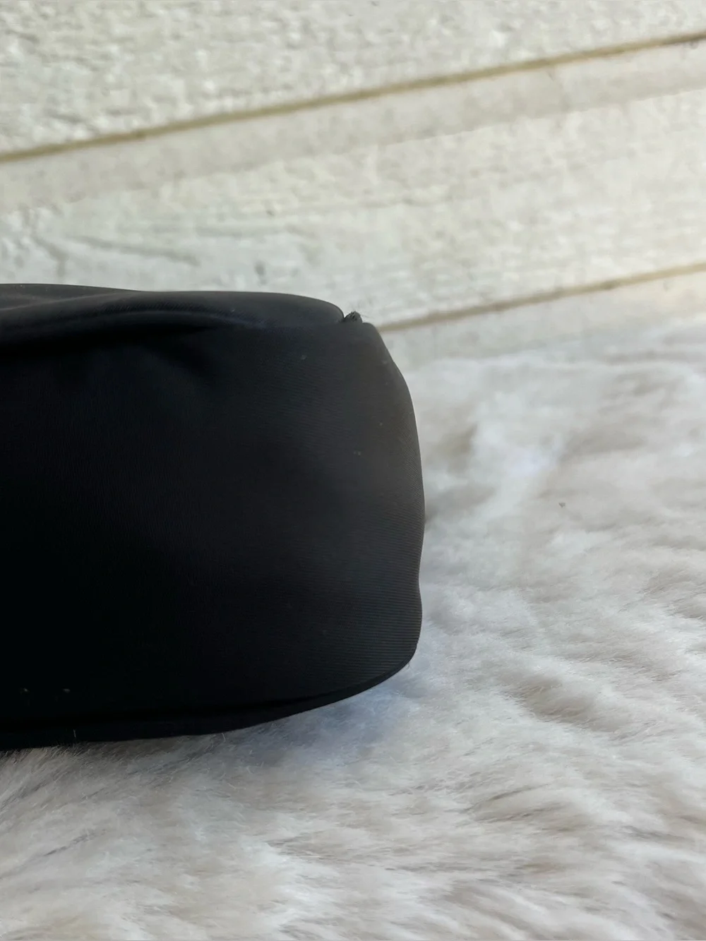 PRADA Re-Edition 2000 Black Nylon Hobo Baguette Shoulder Bag Galleria